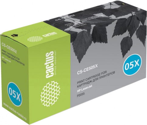 

Картридж Cactus CS-CE505X-MPS лазерный черный (13000стр.) для HP LaserJet P2050/P2055/P2055D/P205, CS-CE505X-MPS