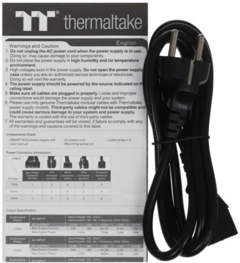 фото Блок питания ATX Thermaltake Smart BX3 в Екатеринбурге