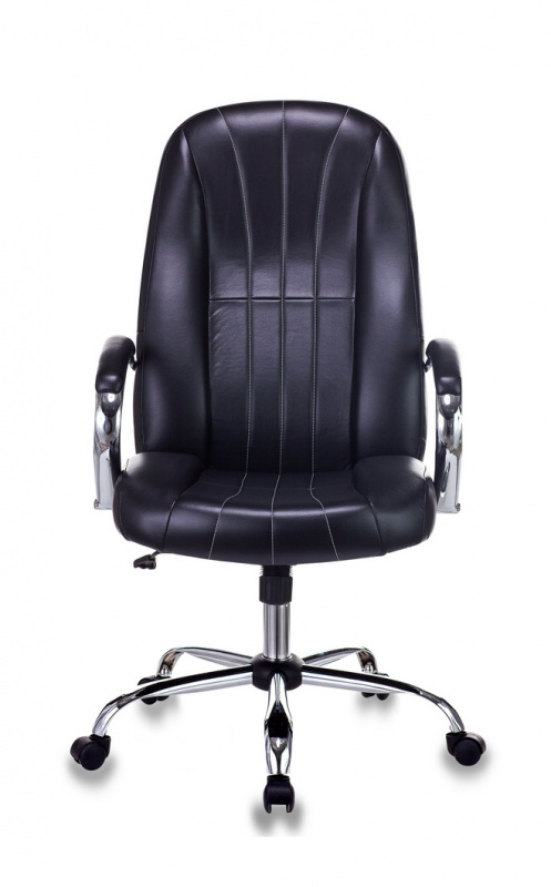 

Кресло Бюрократ T-898SL руководителя, цвет черный Leather Venge Black искусственная кожа крестовина металл хром, T-898SL
