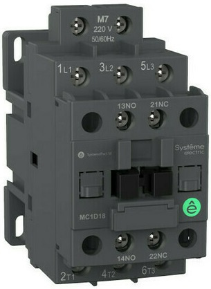 Изображение товара Контактор SystemePact MC1D09BD 9А 3P 24В пост. тока для управления двигателями