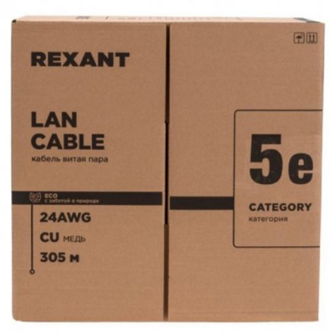 фото Кабель витая пара U/UTP 5e кат. 4 пары Rexant 01-0045-R в Самаре