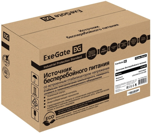 фото Источник бесперебойного питания Exegate Power Smart ULB-850.LCD.AVR.C13.RJ.USB в Краснодаре