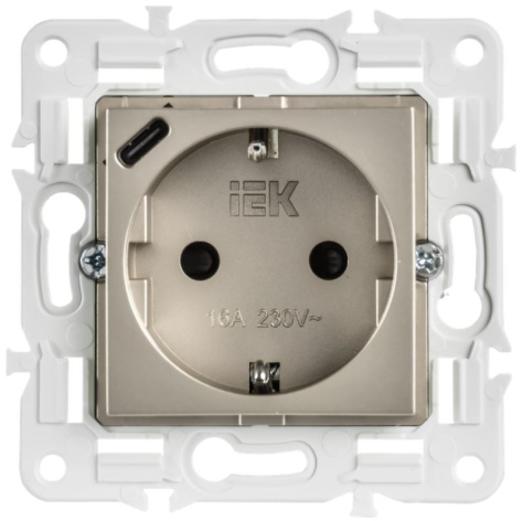 фото Розетка с заземлением  IEK SK-R14-16-U14-018-K37 в Ростове-на-Дону