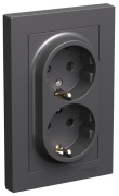 фото Розетка двухместная с заземлением  Systeme Electric ATN001426
