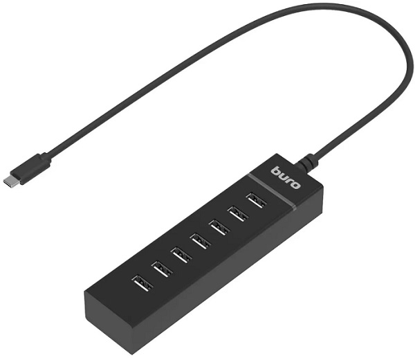 

Разветвитель Buro BPH-C-P107 BU-USBC-HUB-7U2 USB-C 7порт. черный (2021260), BPH-C-P107