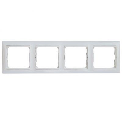

Рамка Legrand 774454 Valena 4 поста горизонтальная, IP20, (белая), 774454