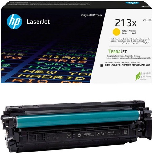 

Тонер-картридж HP 213X W2132X желтый (6000 стр), 213X