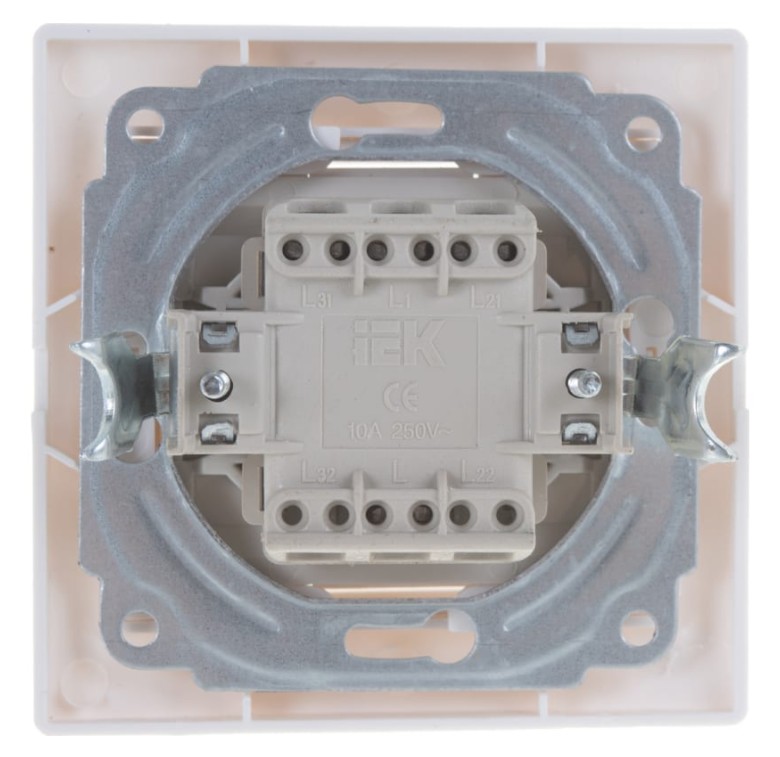

Выключатель IEK EVK30-K01-10-DM 3-кл. СП Кварта 10А IP20 ВС10-3-0-КБ белый, EVK30-K01-10-DM