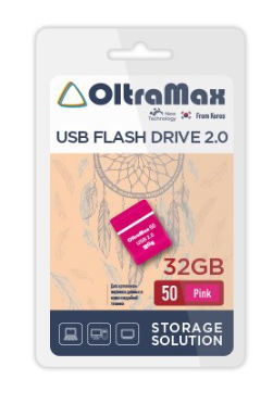 

Накопитель USB 2.0 32GB OltraMax OM-32GB-50-Pink 50, розовый, OM-32GB-50-Pink