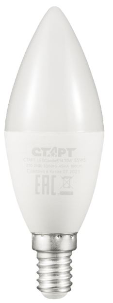 

Лампа светодиодная Старт 17275_ LEDCandleE14 10W 40 WS 10/100, 17275_