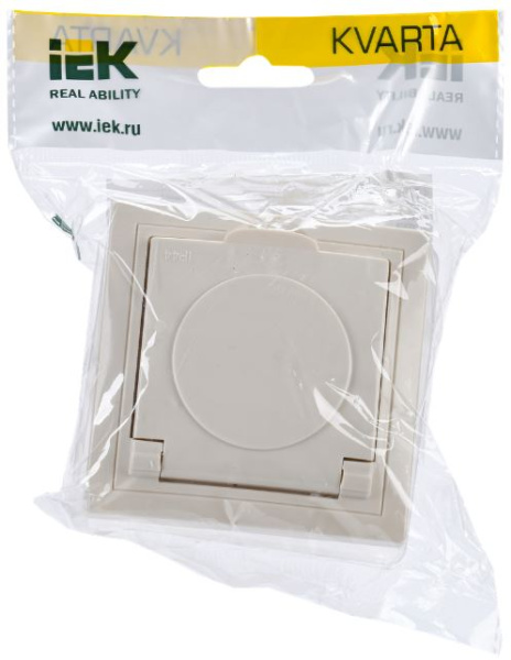 фото Розетка с заземлением с крышкой IEK KV-R16-16-44-K33 в Красноярске