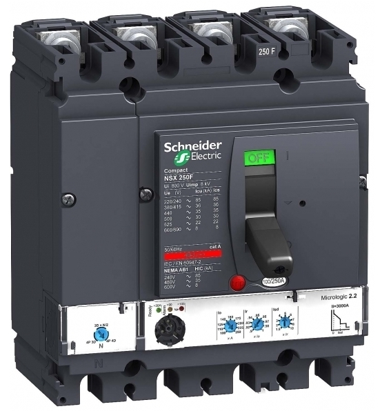 

Автоматический выключатель Schneider Electric LV431875 Micrologic 2.2 250A 4P4Т, LV431875