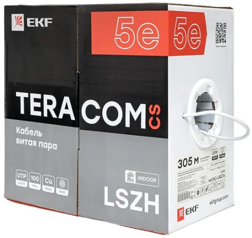 фото Кабель витая пара  EKF TRCS-5EUTP-04LTX-GY-IN3 в Перми
