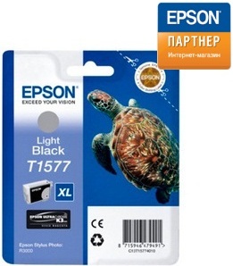 

Картридж Epson C13T15774010 для принтера Stylus Photo R3000 светло-чёрный, C13T15774010