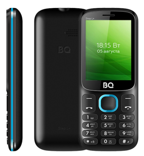 фото Мобильный телефон  BQ 2440 Step L+ Black+Blue в Уфе