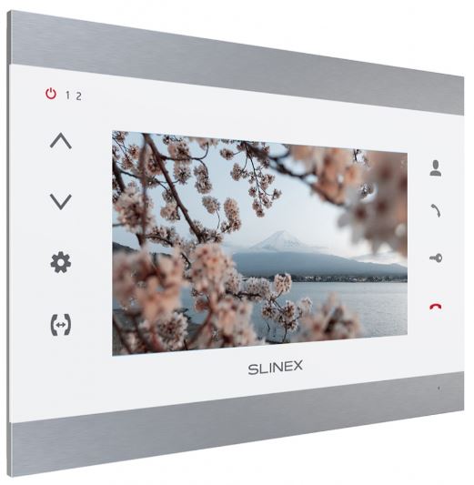 

Видеодомофон Slinex SL-07MHD Silver+White цветной, настенный, 7" IPS TFT LCD дисплей 16:9, разрешение экрана 1024х600, SL-07MHD Silver+White