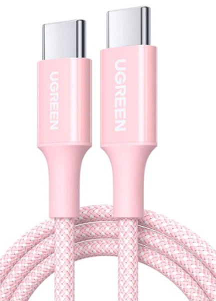 Изображение товара Универсальный кабель UGREEN L502 USB Type-C розовый плетеный