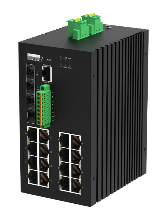 

Коммутатор управляемый GIGALINK GL-SW-G307-16P4ST-I промышленный L3, 16*10/100/1000Мбит/с PoE (af/at), 4*1/2.5/10Гбит/с SFP+, Крепление на DIN-рейку,, GL-SW-G307-16P4ST-I