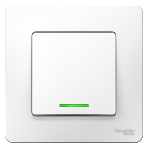 

Выключатель Schneider Electric BLNVS010111 1-клавишный с подсветкой, 10А, 250B (белый) внутр, BLNVS010111