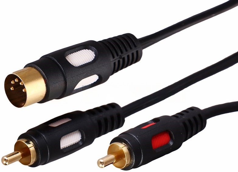 

Кабель Rexant 17-2512 DIN 5PIN Plug - 2 RCA Plug, 1.5м (GOLD), 17-2512