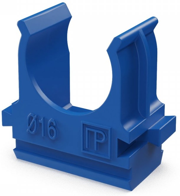 

Клипса для труб Промрукав PR13.0057 АБС-пластик синяя д16 (100шт), PR13.0057
