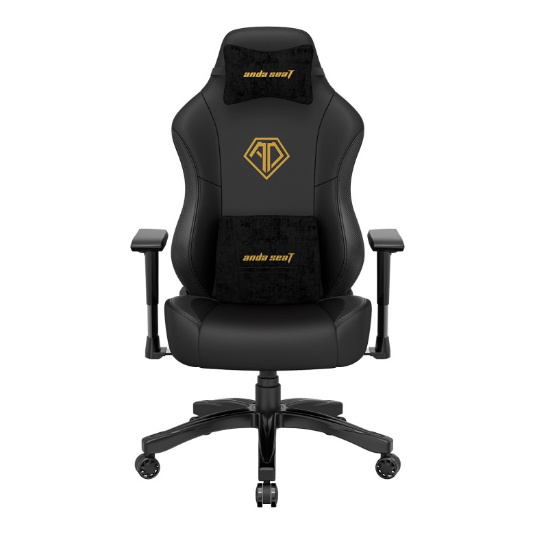 

Кресло игровое Anda Seat Phantom 3 цвет чёрный, размер L (90кг), материал ПВХ премиум-класса (модель AD18), Phantom 3