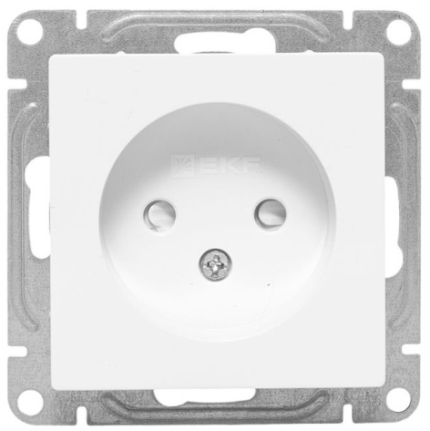 фото Розетка без заземления  EKF UP1-SOW-101