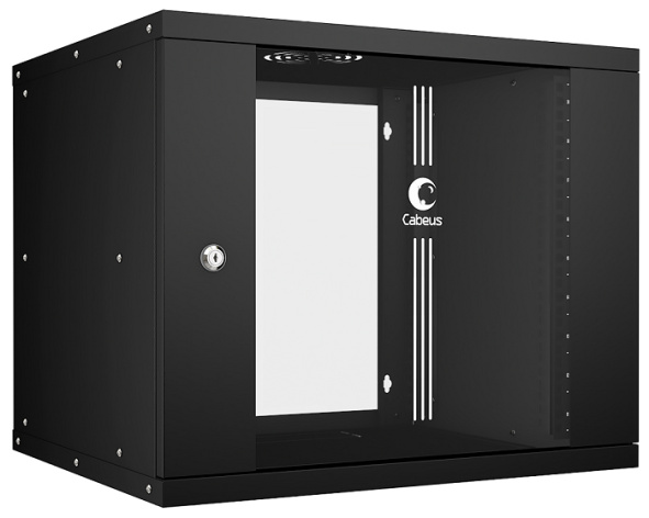 фото Шкаф настенный 19", 9U Cabeus WSC-05D-9U55/45-BK в Самаре