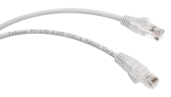 фото Кабель патч-корд U/UTP 6 кат. 1.5м Cabeus PC-UTP-RJ45-Cat.6-1.5m-WH в Уфе