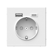фото Розетка с заземлением с 2 USB Systeme Electric GAL000132