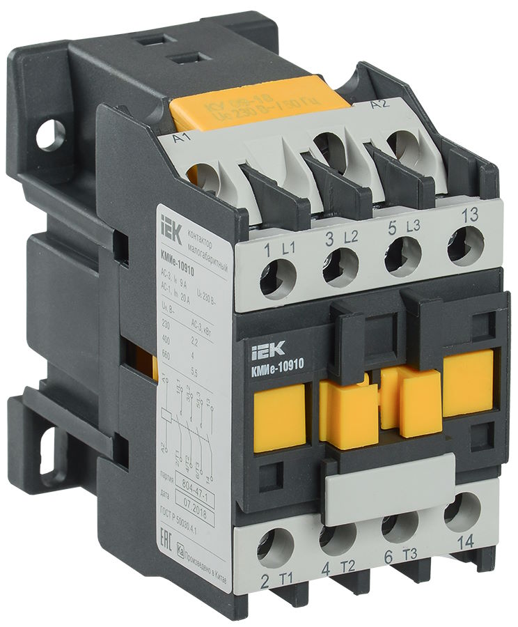 

Контактор IEK KKME11-012-110-10 КМИе-11210 12А 110В/АС3 1NO GENERICA, KKME11-012-110-10
