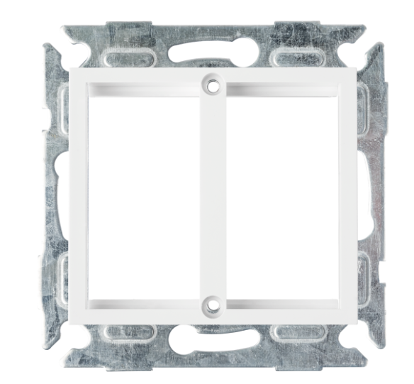 

Адаптерная панель NIKOMAX NMC-PV2MH-WW формата Valena на 2 вставки формата Mosaic 22,5x45мм, с подрамником, белая, NMC-PV2MH-WW