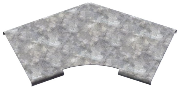 фото Крышка на угол гориз. 45°  Ostec КУПТП45-400-0,7-R100-СЦ в Красноярске