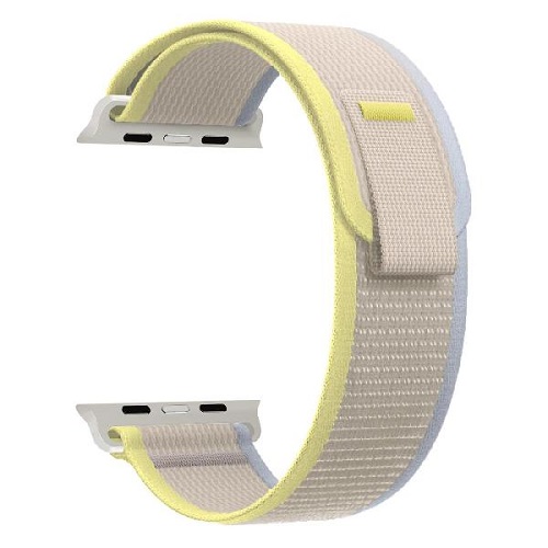 

Ремешок на руку Lyambda DSN-25-44-LBG нейлоновый для Apple Watch 42/44/45/49 mm beige/yellow/grey, DSN-25-44-LBG