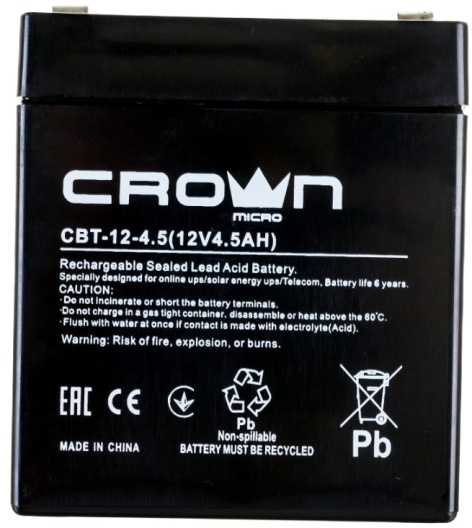 фото Аккумулятор  Crown CBT-12-4.5 в Казани