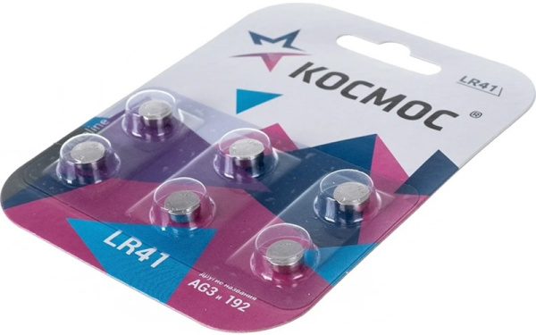 фото Батарейка  Космос KOCG3(LR41)BL6