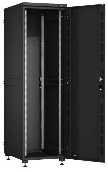 

Шкаф напольный 19", 24U TLK TFM-246080-MMMM-BK промышленный, цельнометаллические двери, степень защиты IP54, Ш600хВ1274хГ800мм, черный., TFM-246080-MMMM-BK