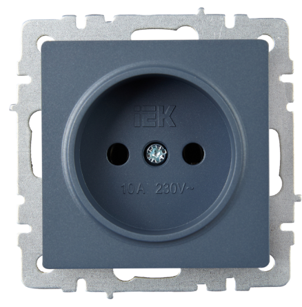 

Розетка без заземления IEK BR-R10-10-K35 BRITE без защитных шторок 10А РС10-1-0-БрМ Маренго, BR-R10-10-K35