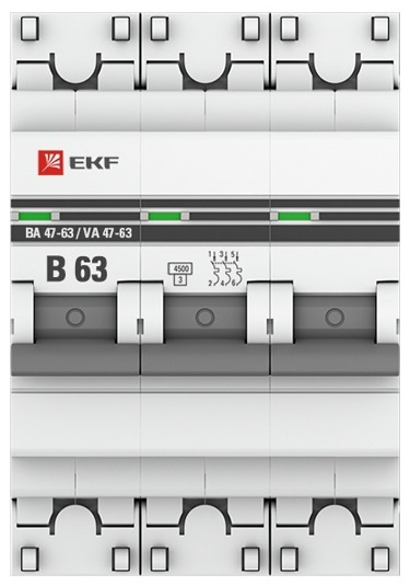 фото Автоматический выключатель  EKF mcb4763-3-63B-pro в Челябинске