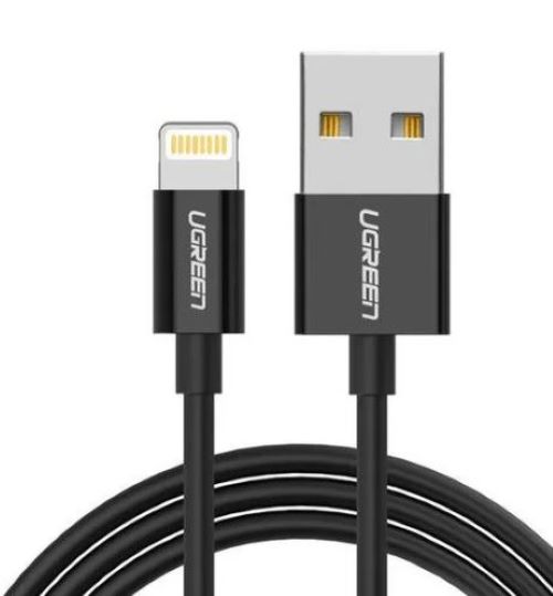 

Кабель интерфейсный UGREEN 80822 USB-A Male to Lightning Male nickel plating ABS shell, 1 м, черный, 80822