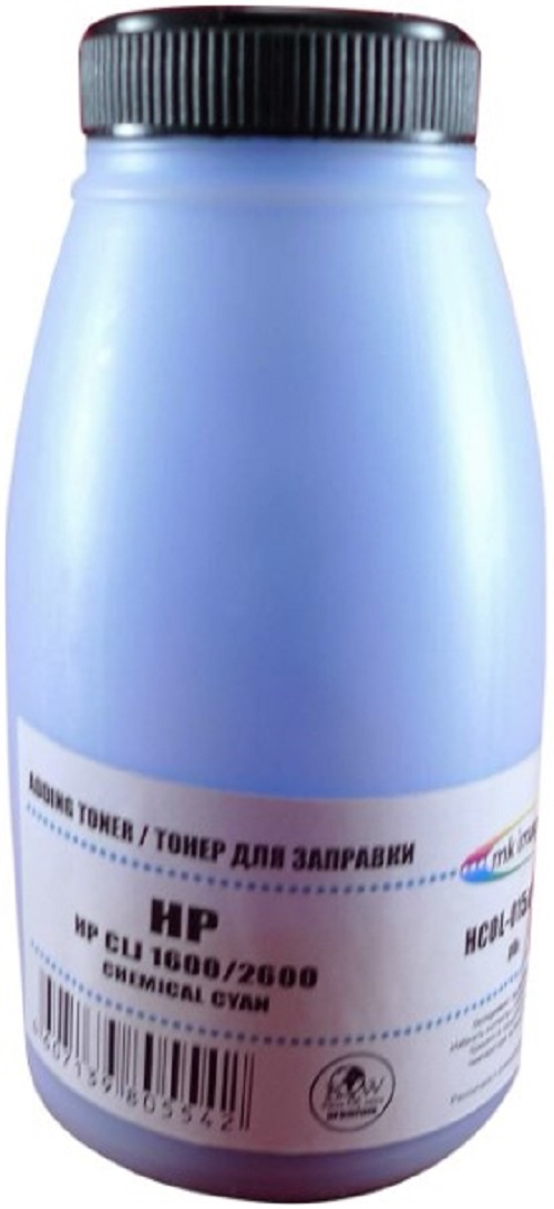 

Тонер B&W (Black&White) HCOL-015C-80 для картриджей Q6001A Cyan, химический (фл. 80г) B&W Premium Mitsubishi/MKI фас.Россия, HCOL-015C-80