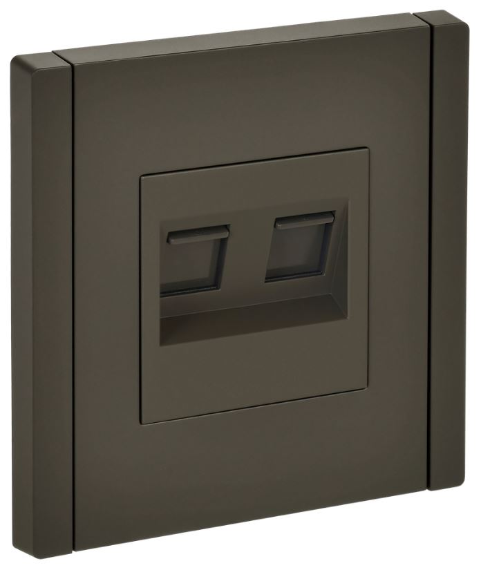 

Розетка компьютерная двойная IEK FP-K20-2-K03 FORTE&PIANO RJ45 кат.6 FP334 серый, FP-K20-2-K03