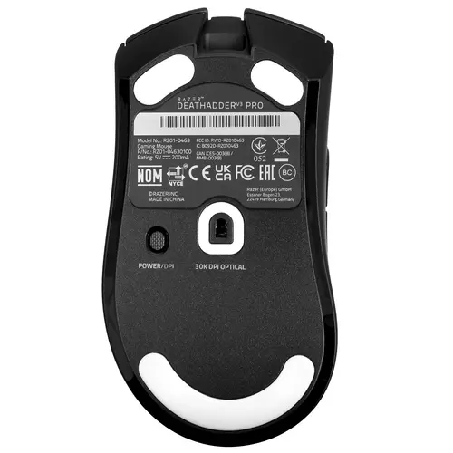 

Мышь Razer DeathAdder V3 Pro RZ01-04630100-R3G1 чёрная, 30000 dpi, светодиодный, 5 кнопок, беспроводная/проводная, радиоканал/USB, 1.8м, DeathAdder V3 Pro