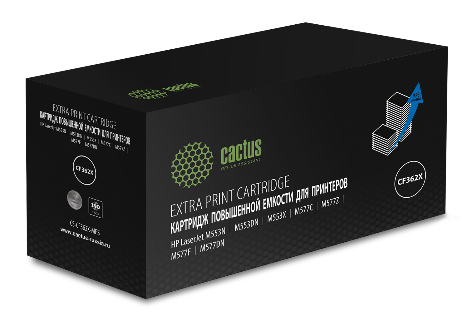 

Картридж Cactus CS-CF362X-MPS лазерный желтый (18000стр.) для HP CLJ M552dn/M553dn/M553N/M553x, CS-CF362X-MPS