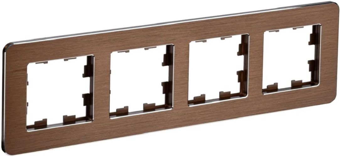 

Рамка четверная IEK BR-M42-M-21-K30 BRITE РУ-4-1-Бр Металл Коричневый RE AL, BR-M42-M-21-K30
