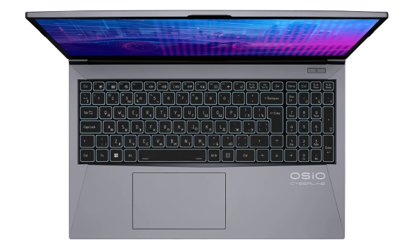фото Ноутбук  OSIO CyberLine C150i-003 в Красноярске 15.6 ", Core i5, 16 Гб RAM, 512 Гб SSD, GeForce RTX 4060, Серый