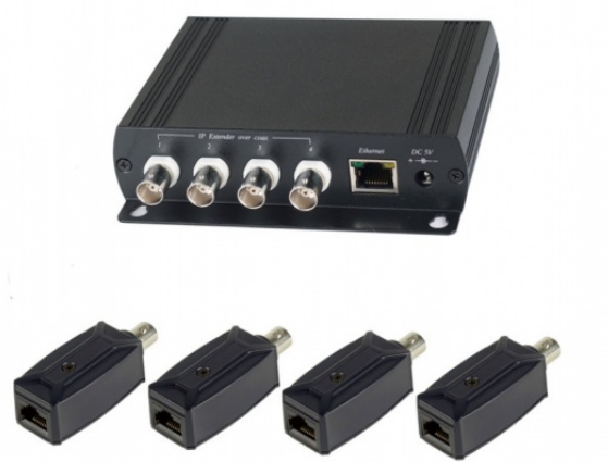 

Комплект SC&T IP01K (IP01(4шт.)+IP01H(1шт.), для передачи Ethernet от 4-х устройств по коаксиальному кабелю до 200 метров. Скорость передачи 10Мб/с(п, IP01K