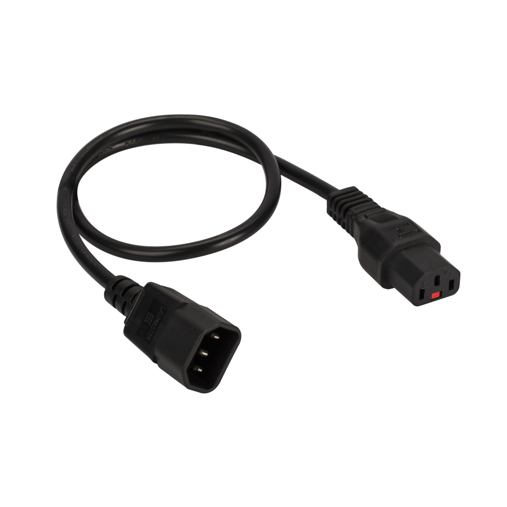 

Кабель питания Lanmaster LAN-PP13L/14-1.5-BK с блокировкой C13-C14, 3х0.75, 220В, 10А, черный, 1.5 метра, LAN-PP13L/14-1.5-BK