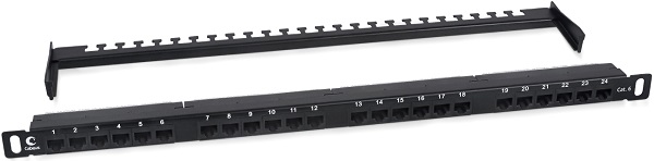 

Патч-панель Cabeus PLHD-24-Cat.6-Dual-180-0,5U 19" 0,5U, 24 порта RJ-45, категория 6, Dual IDC,180 градусов, с задним кабельным организатором, PLHD-24-Cat.6-Dual-180-0,5U