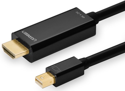 

Кабель интерфейсный UGREEN MD101 20848_ Mini DP/HDMI, 1.5м, чёрный, MD101